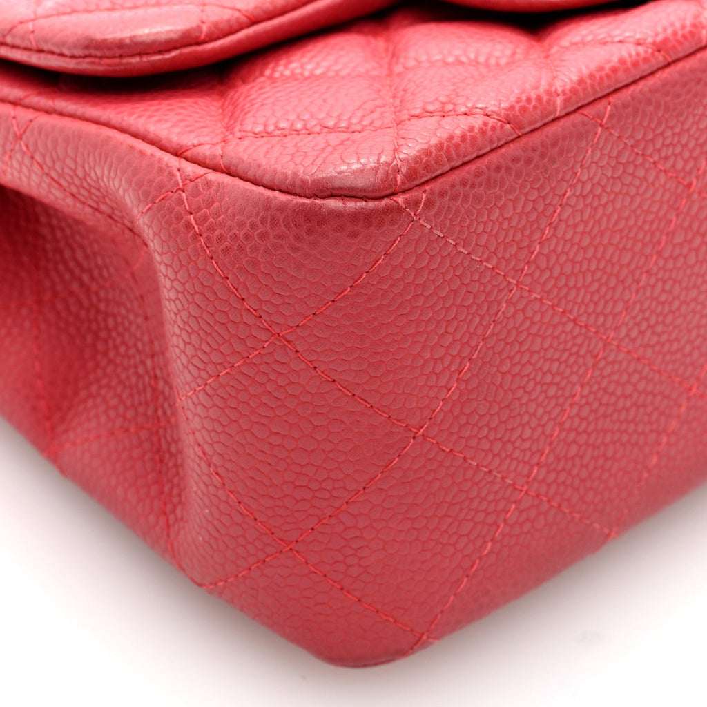 Caviar Quilted Mini Square Flap Pink