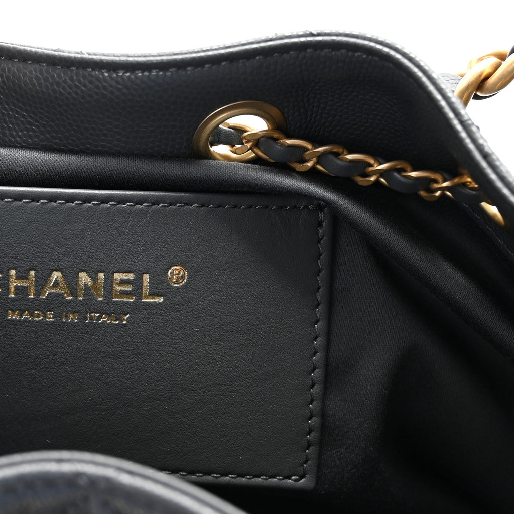 Caviar Quilted Small Chanel 25 Handbag Grey