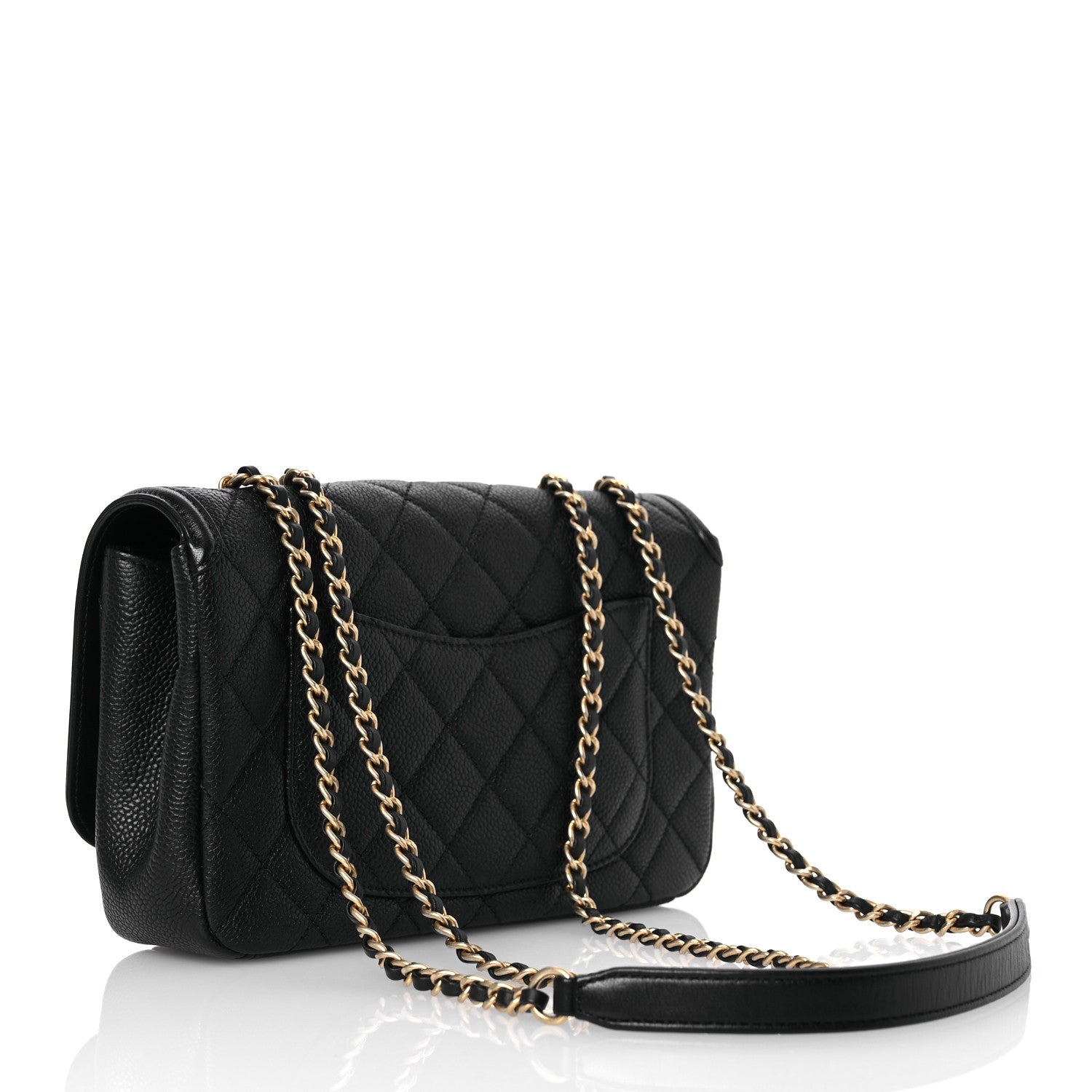 Caviar Quilted Small CC Filigree Flap Black