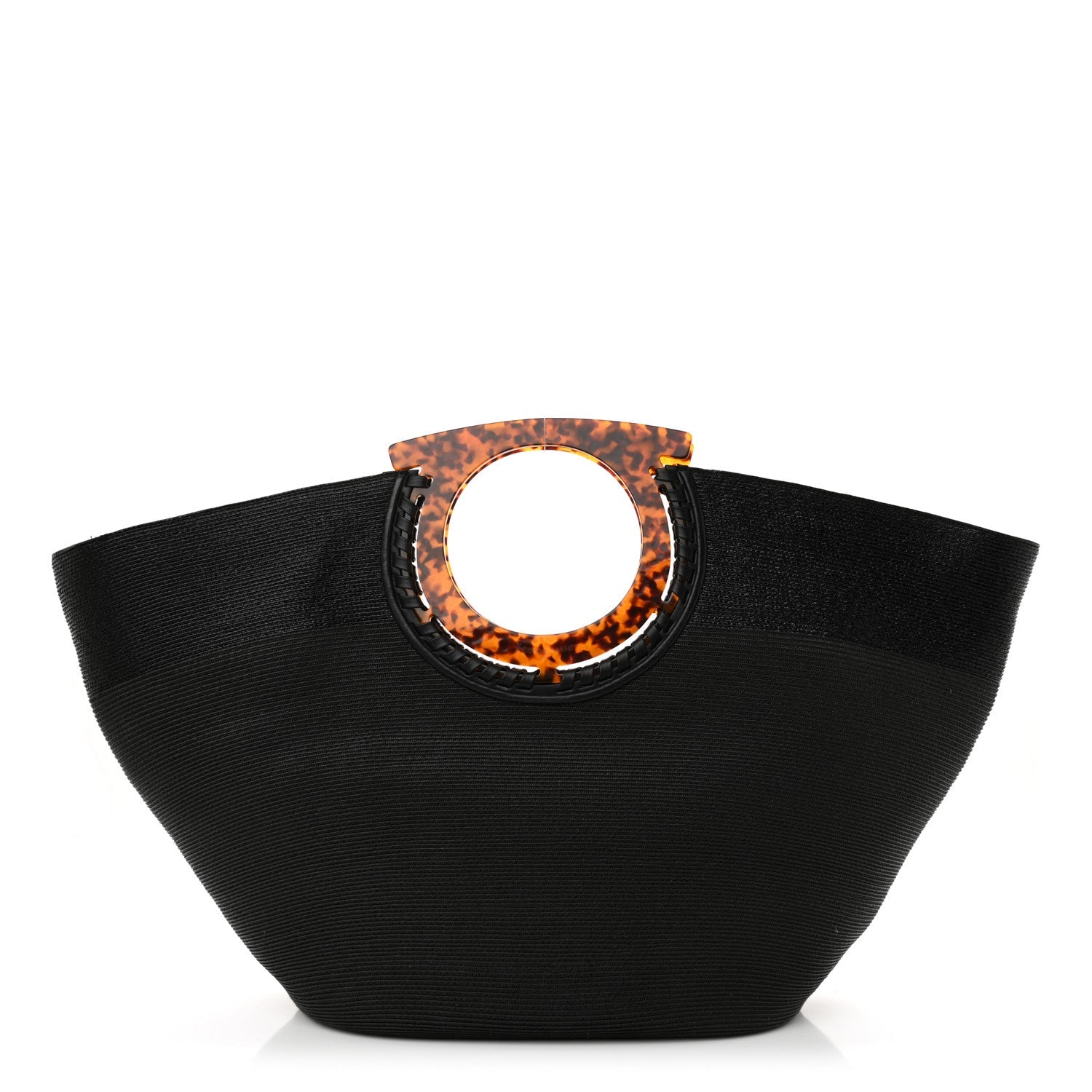 Straw Maia Gancini Rascello Tote Black