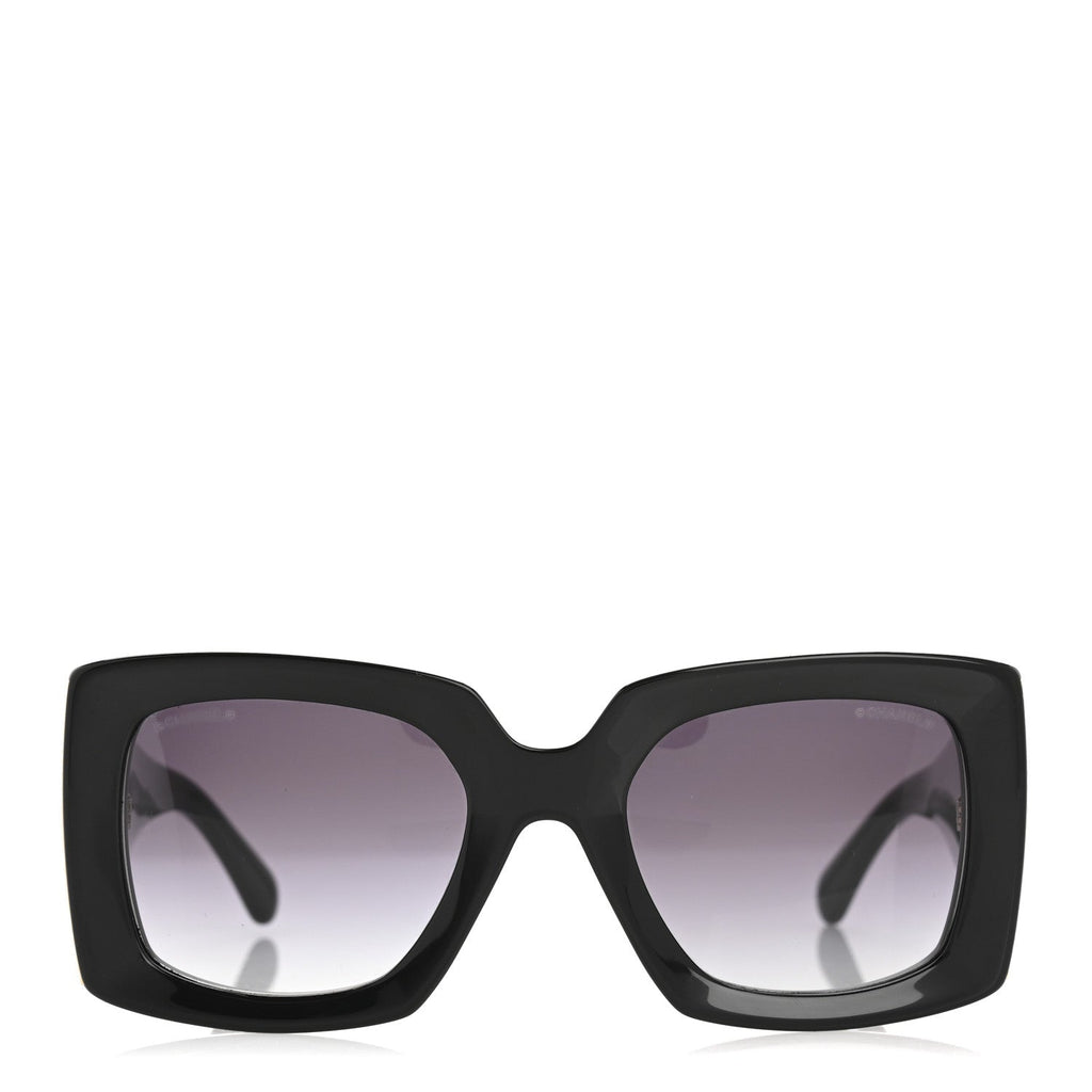 Acetate Rectangle Sunglasses 5435 Black