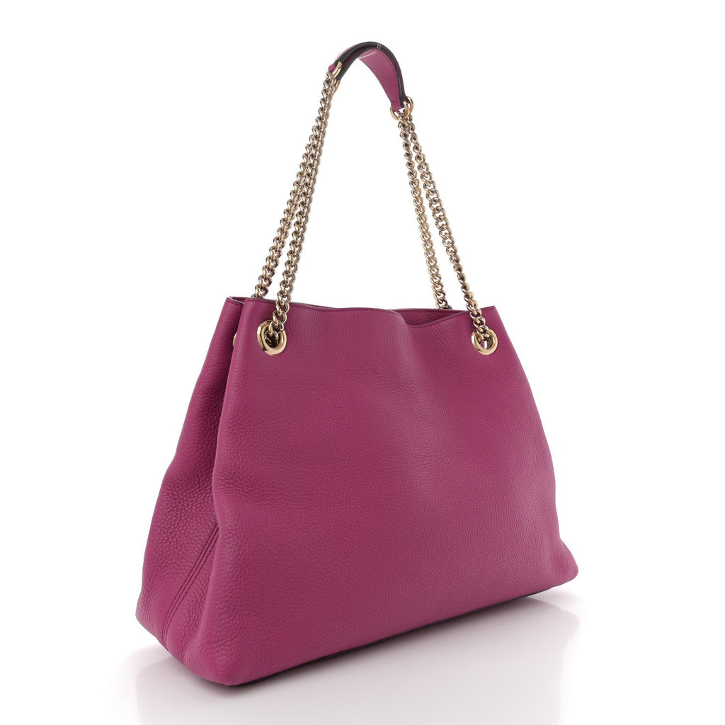 Cellarius Calfskin Medium Soho Chain Shoulder Bag Bright Bouganville