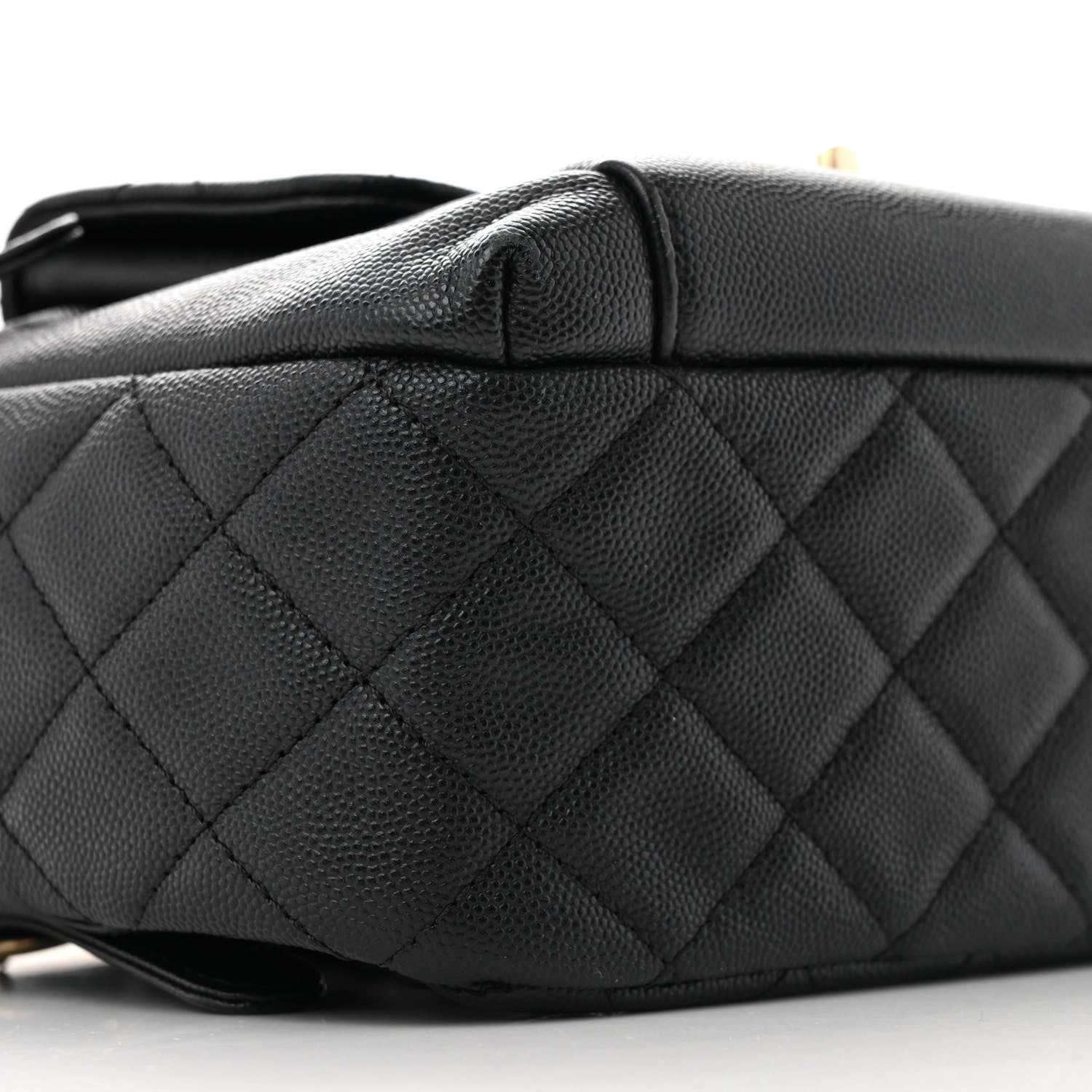 Caviar Quilted Medium Zip Around Backpack Black