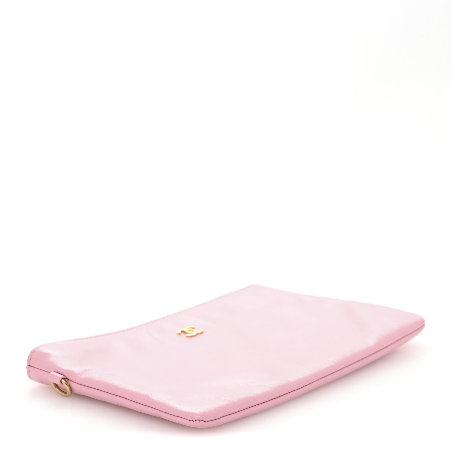 Shiny Calfskin Chanel 22 Removable Pouch Pink