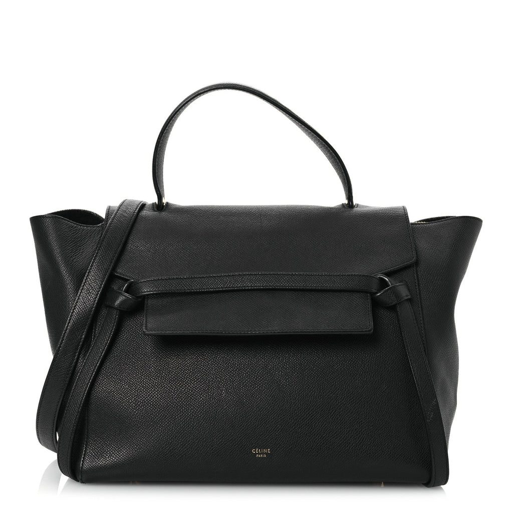 Grained Calfskin Mini Belt Bag Black