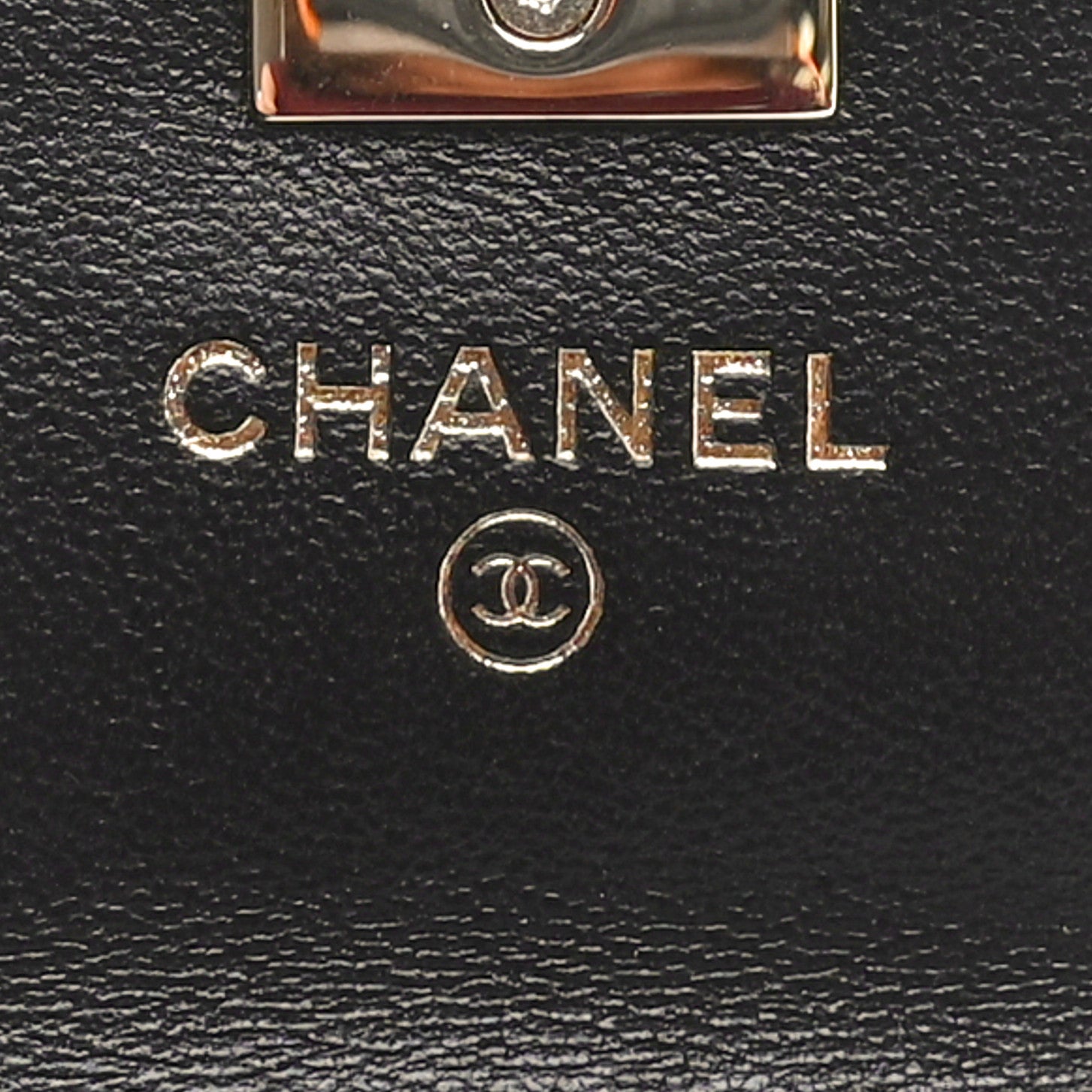 Lambskin Quilted Trendy CC  Holder On Chain Black