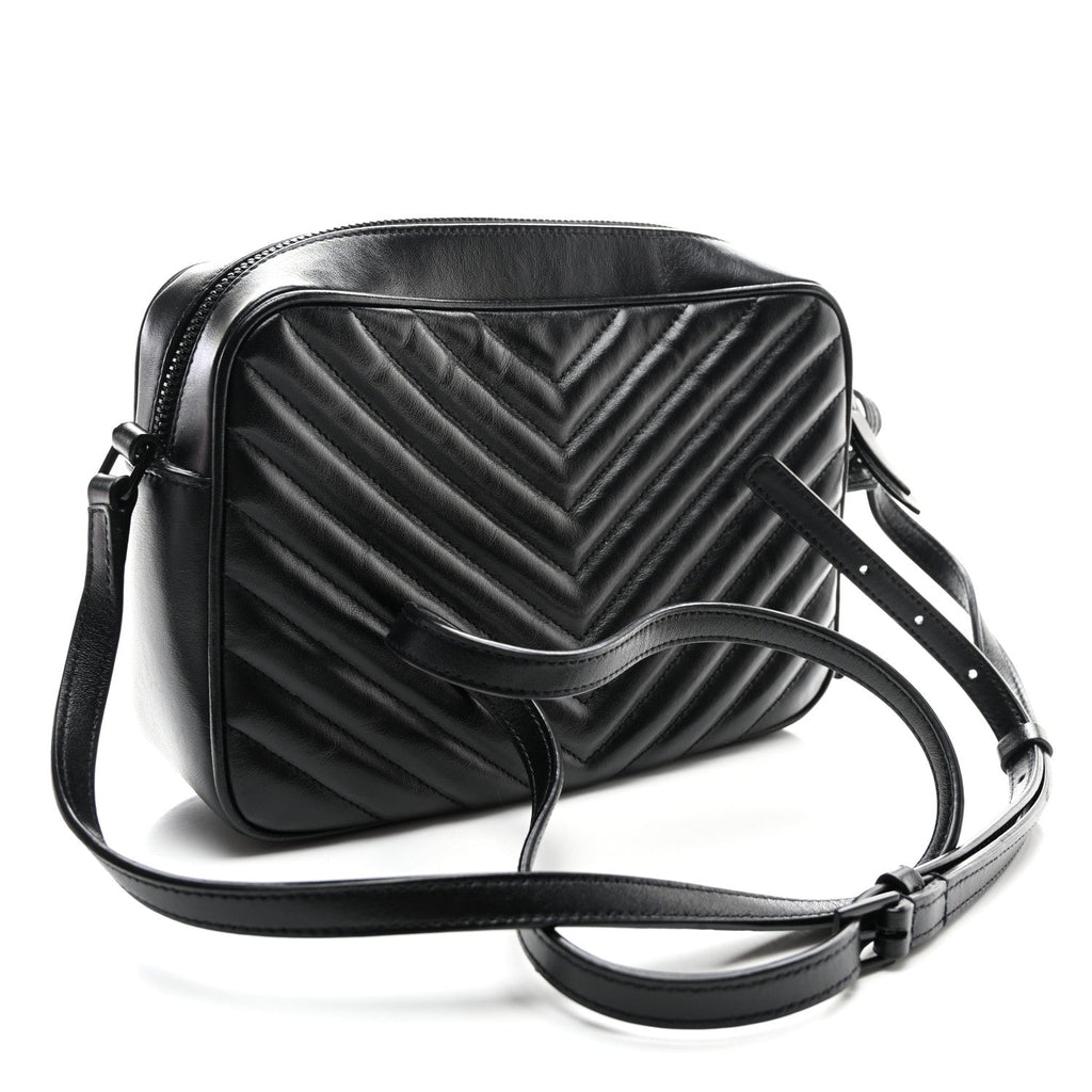 Calfskin Matelasse Monogram Monochrome Lou Camera Bag Black
