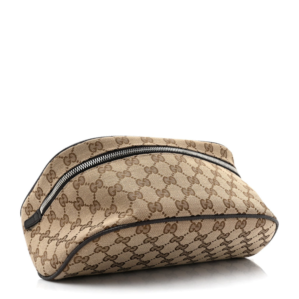Monogram Dollar Calfskin Waist Pouch Beige Ebony Testa di Moro Marrone Scuro