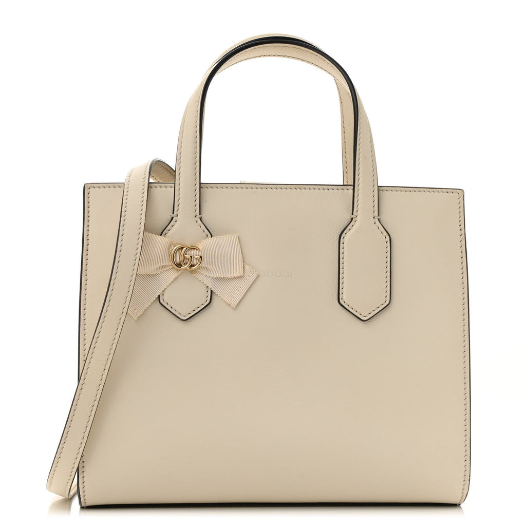Calfskin Marmont Ribbon Top Handle Bag White