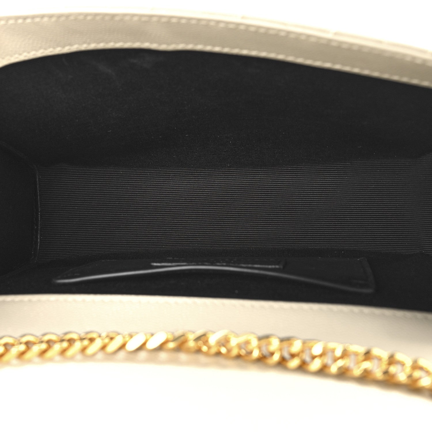 Grain De Poudre Mixed Matelasse Triquilt Monogram Chain Wallet Crema Soft