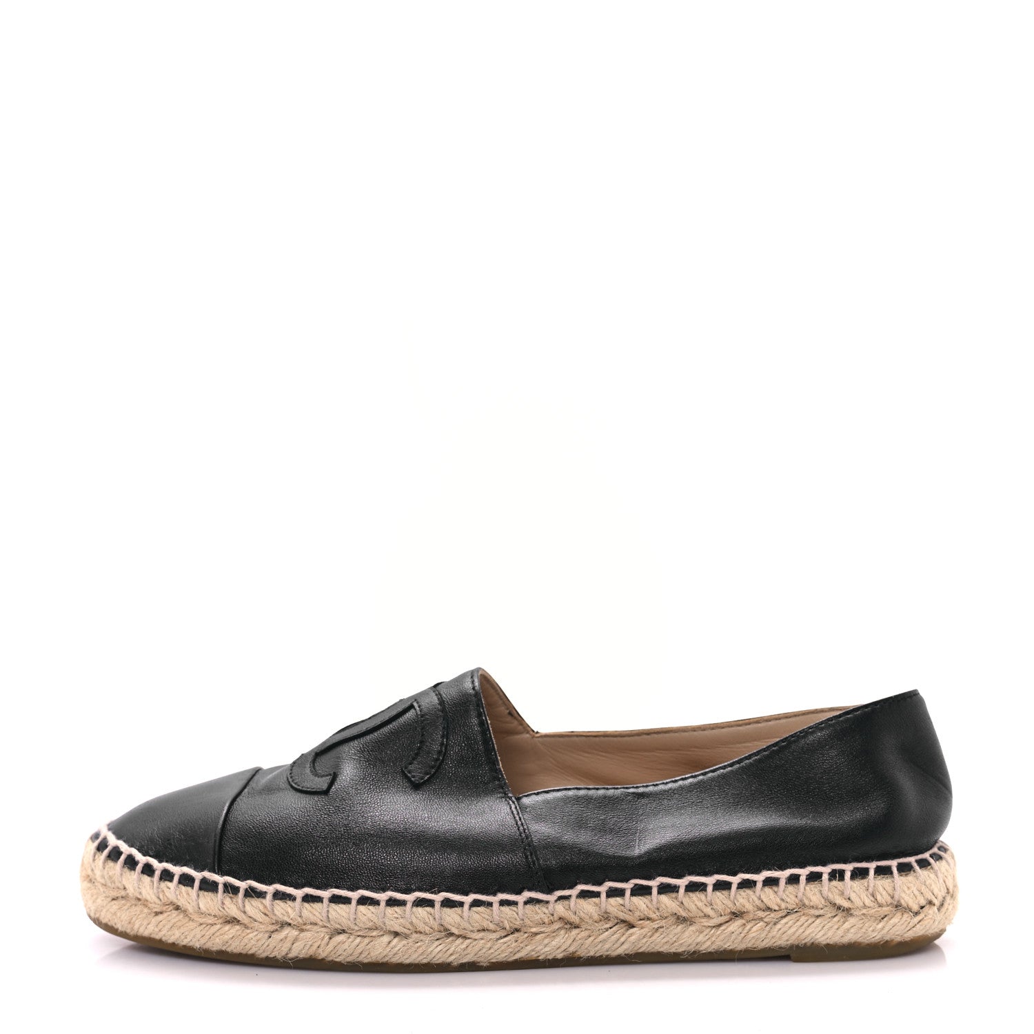Lambskin CC Espadrilles 39 Black