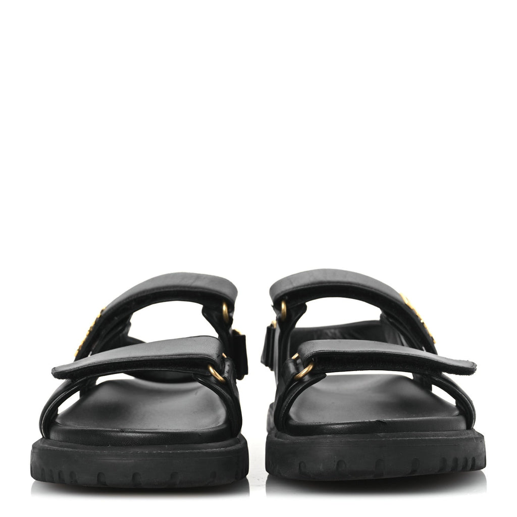 Lambskin Dioract 10mm Sandals 39 Black