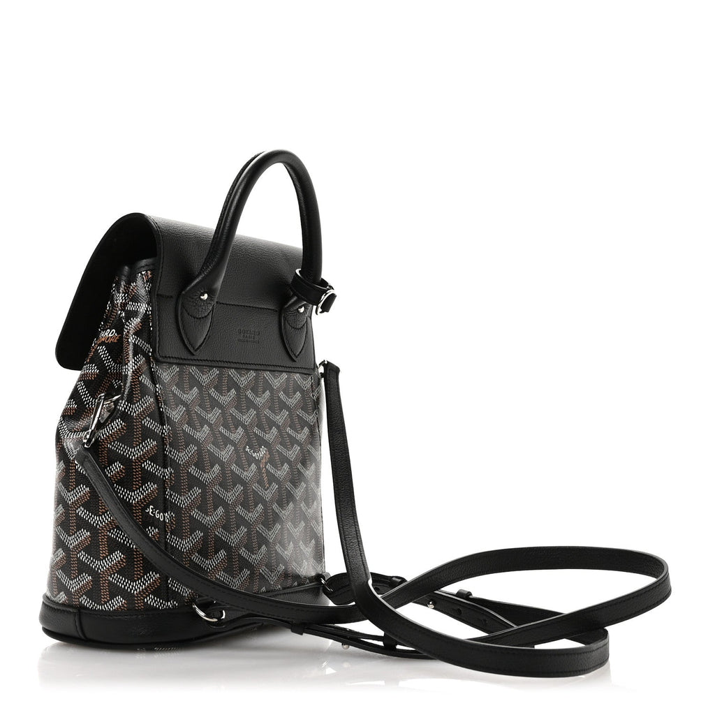 Goyardine Calfskin Mini Alpin Backpack Black