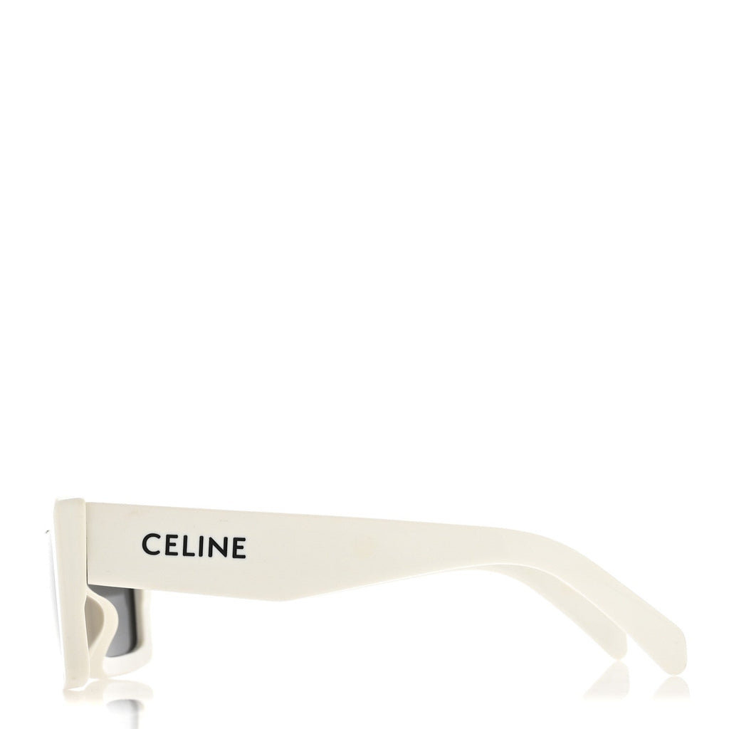 Acetate Monochroms Square Sunglasses CL40214U White