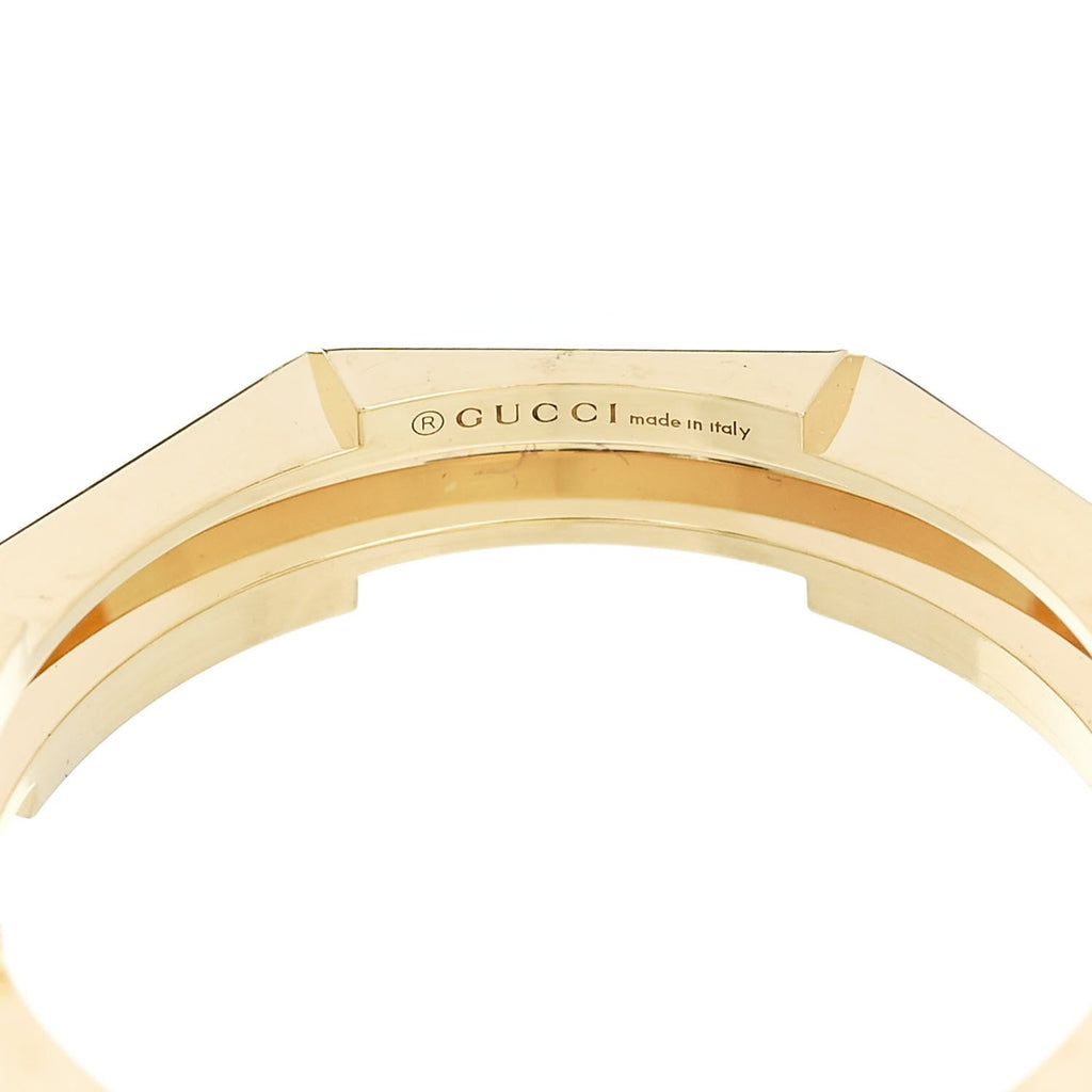 18K Yellow Gold 4mm Link To Love Studded Ring 53 6.25