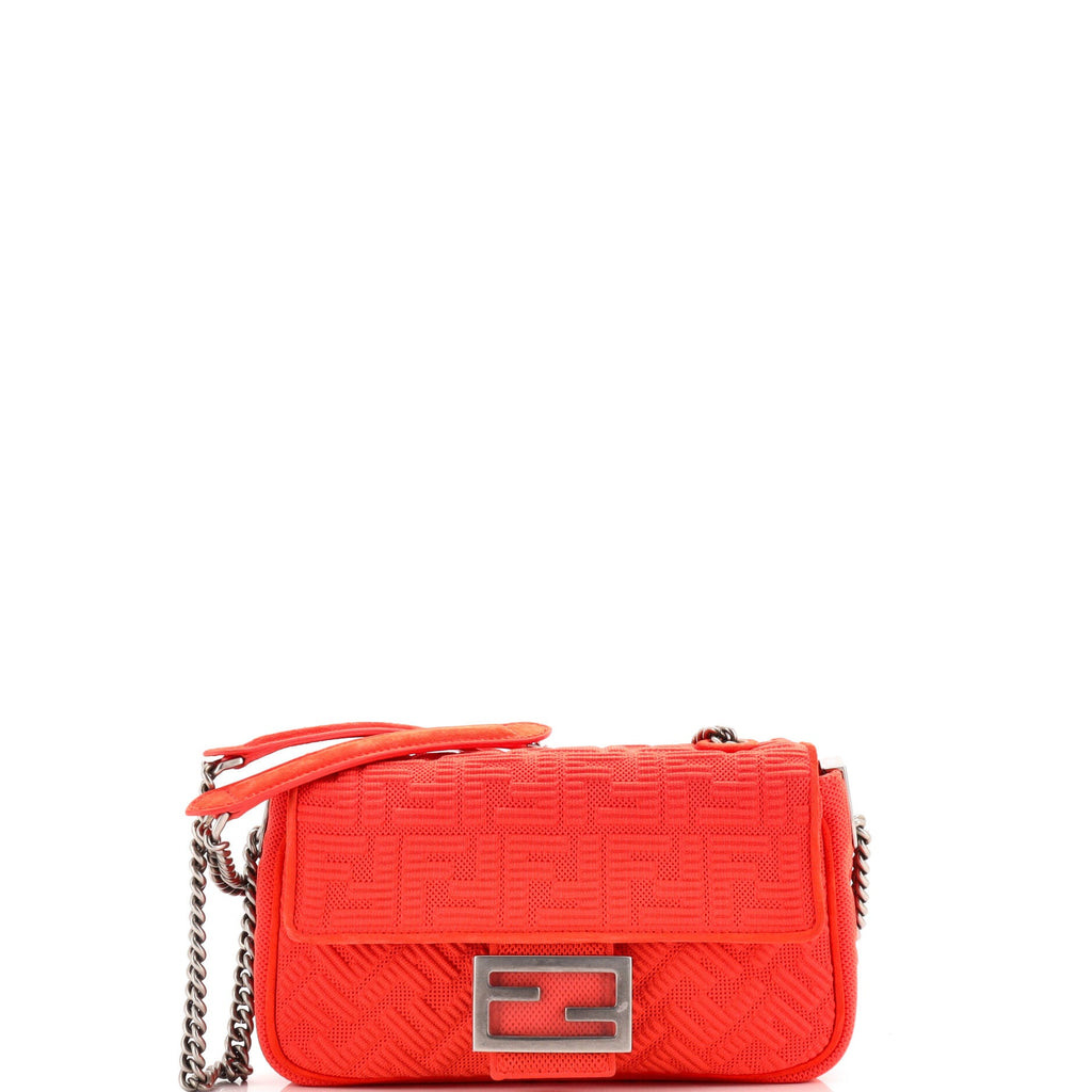 Midi Baguette Chain Bag Zucca Technical Mesh Medium