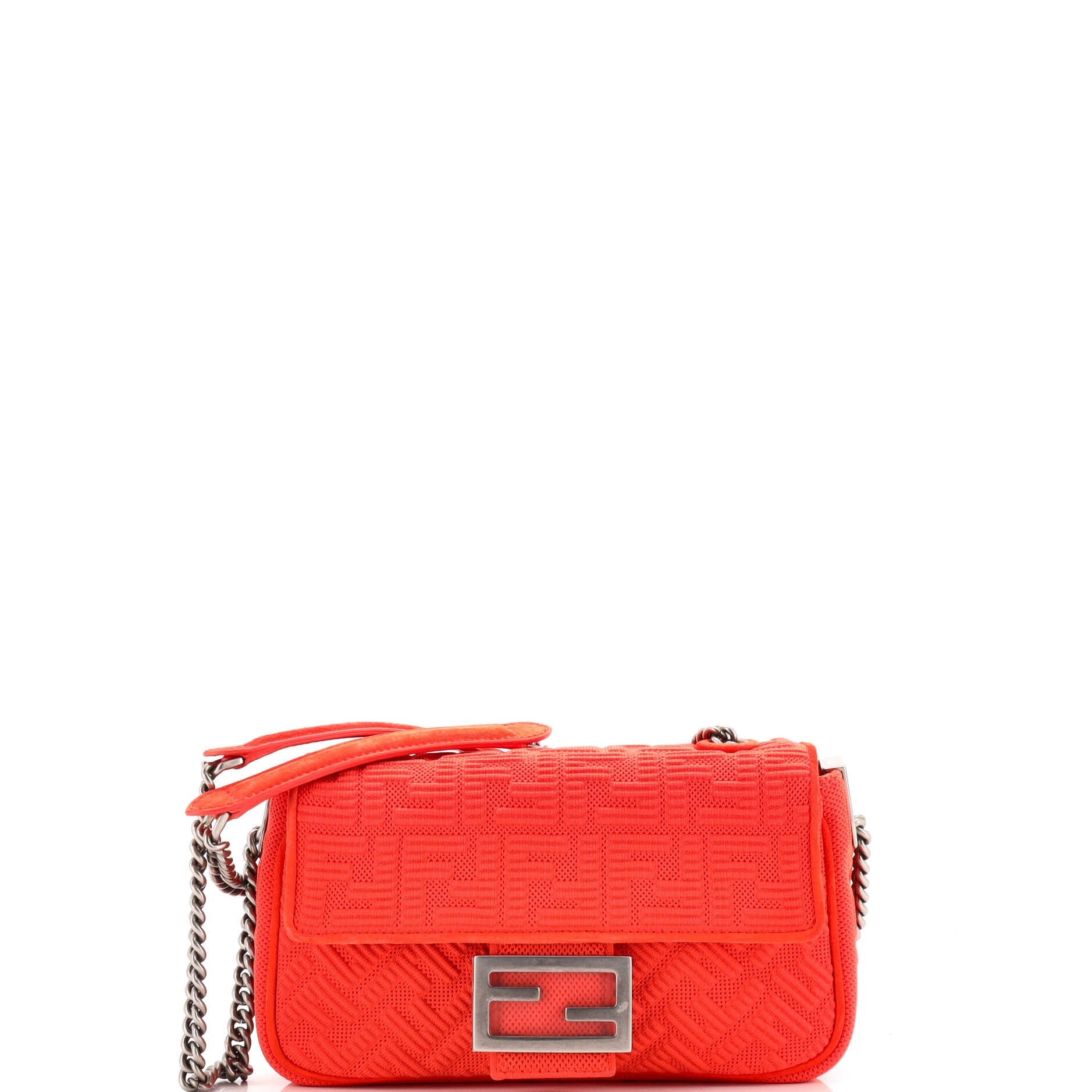 Midi Baguette Chain Bag Zucca Technical Mesh Medium
