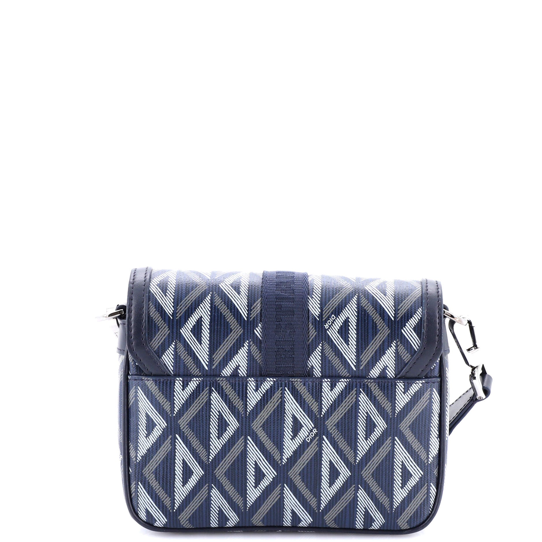 Hit the Road Flap Crossbody Bag CD Diamond Coated Canvas and Leather Mini