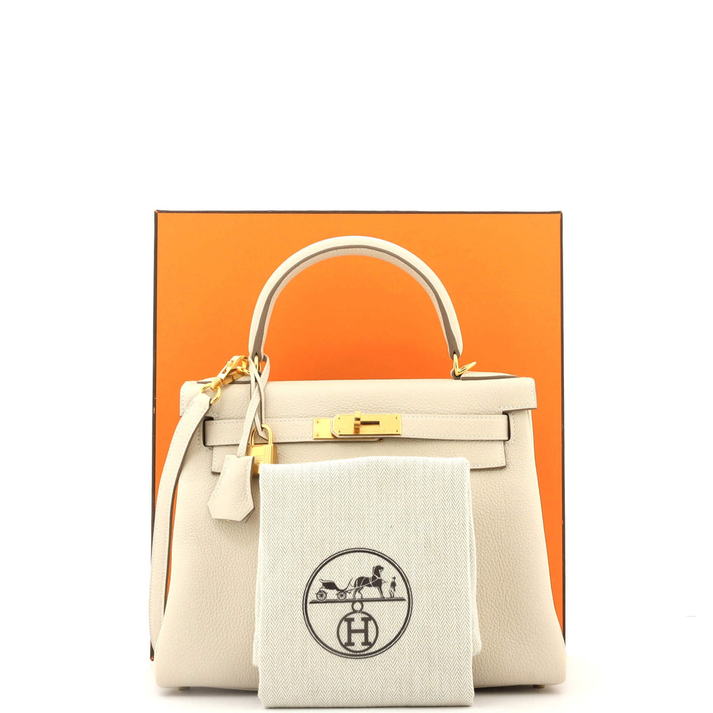Kelly Handbag Light Togo with Gold Hardware 28