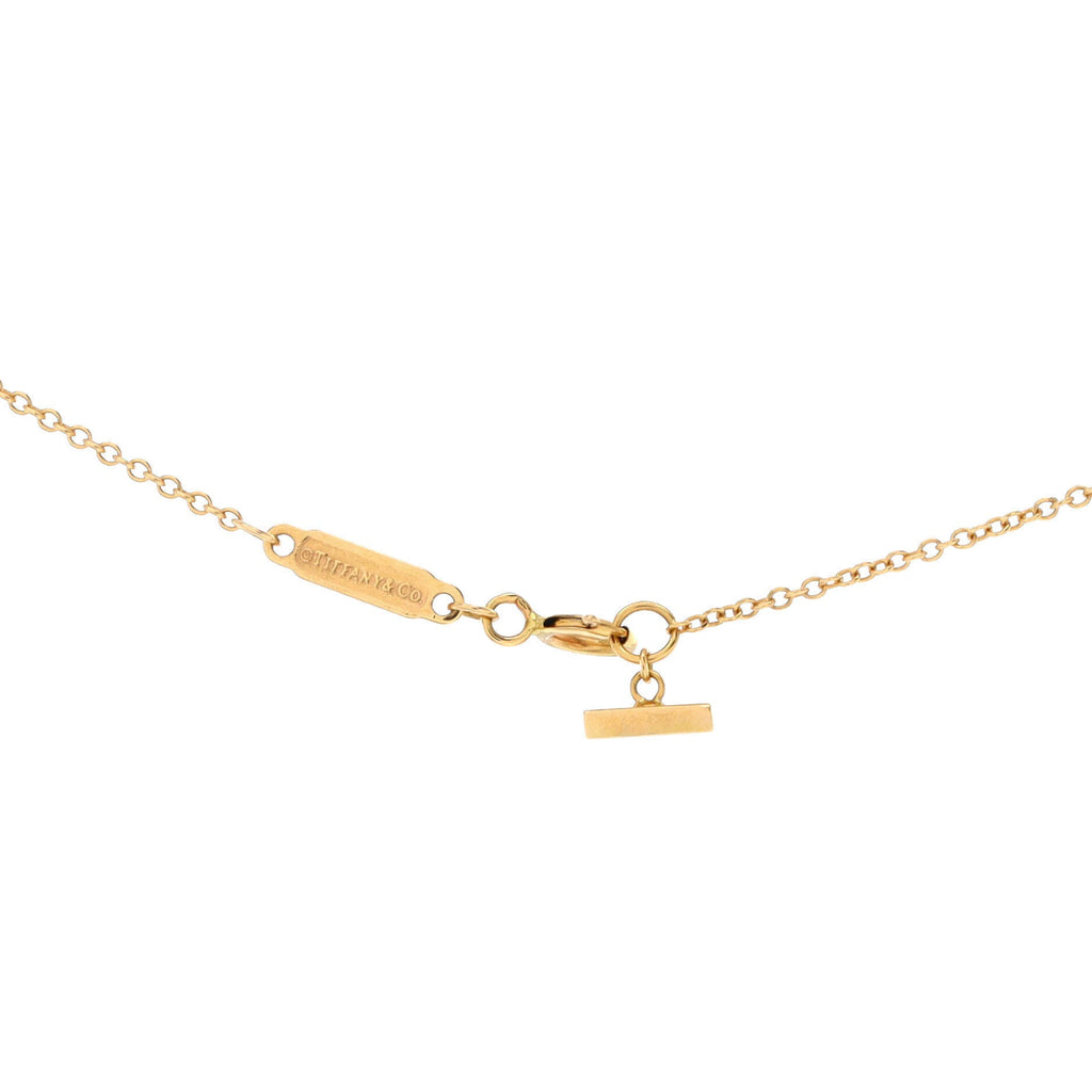 T Smile Pendant Necklace 18K Yellow Gold with Diamonds Mini