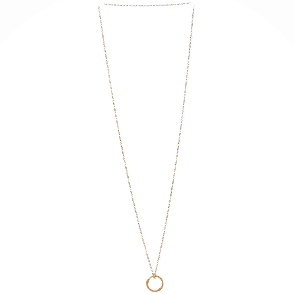 Ouroboros Pendant Necklace 18K Yellow Gold