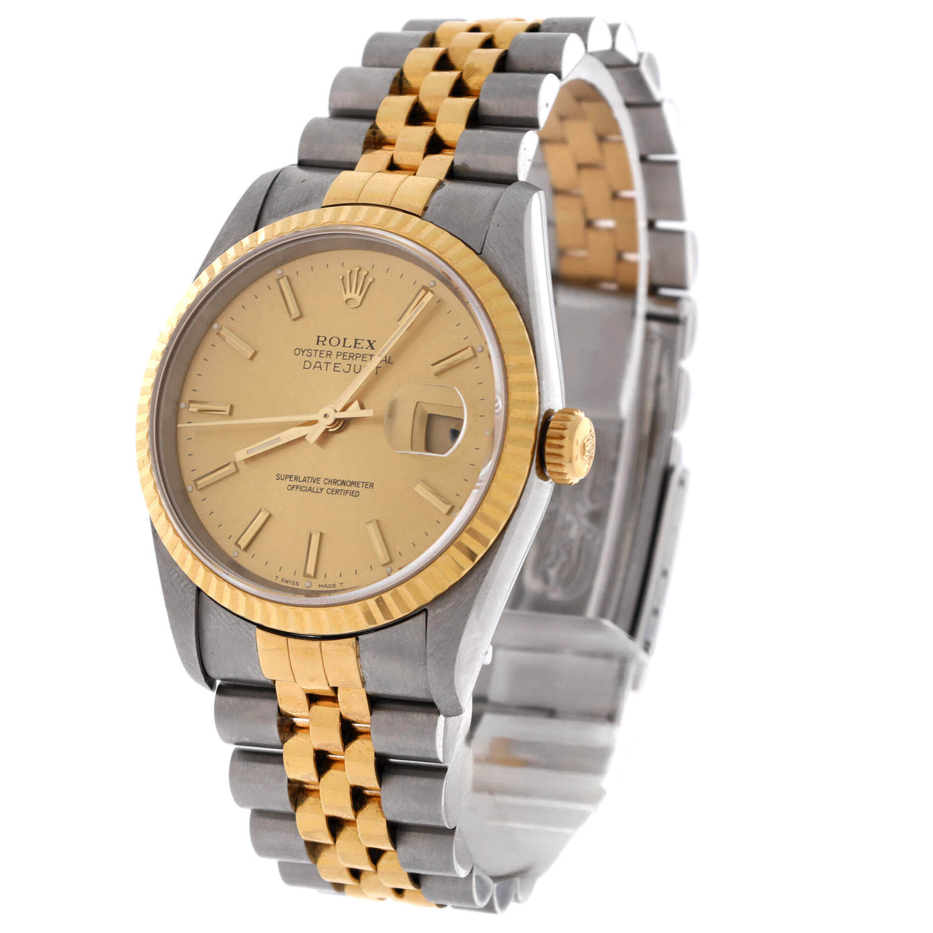 Oyster Perpetual Datejust Automatic Watch Stainless Steel and Yellow Gold 36
