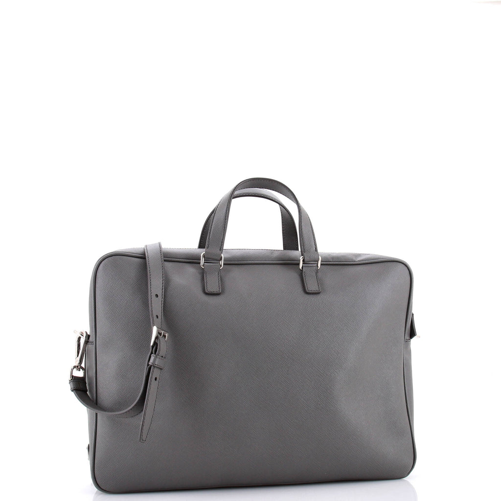 Convertible Travel Briefcase Saffiano Leather