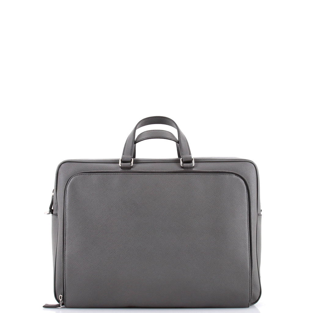 Convertible Travel Briefcase Saffiano Leather