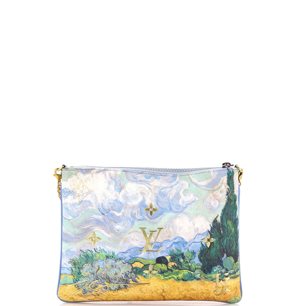 Pochette Clutch Limited Edition Jeff Koons Van Gogh Print Canvas