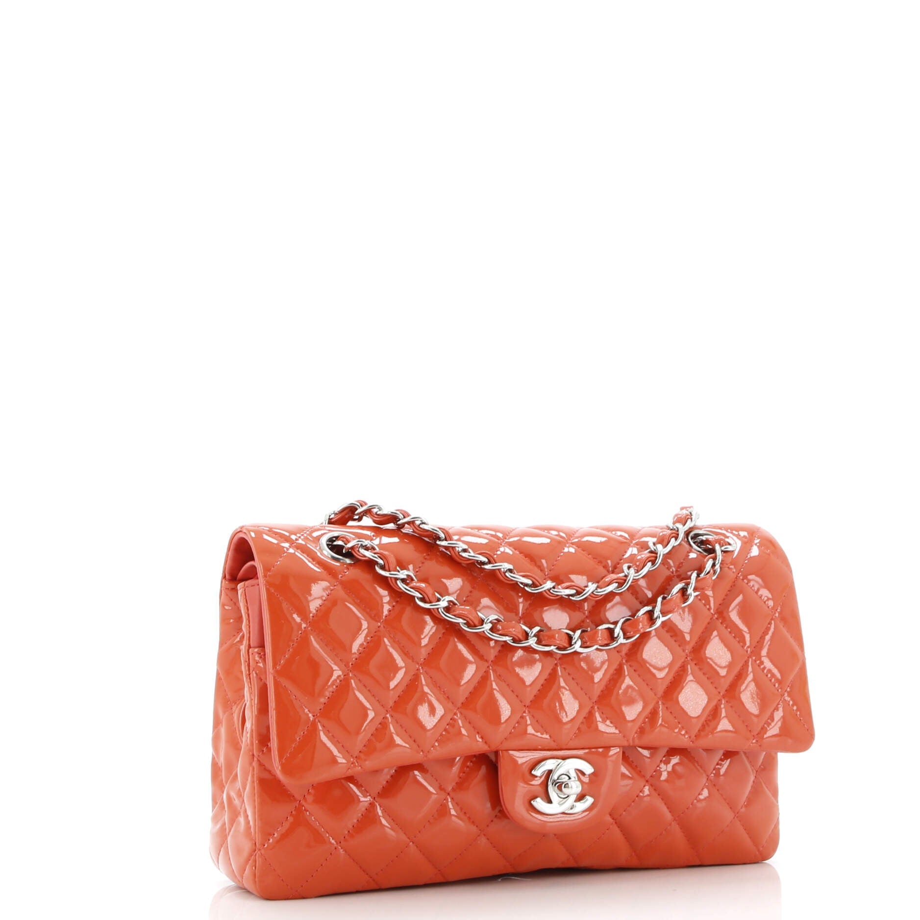 Classic Double Flap Bag Quilted Patent Medium