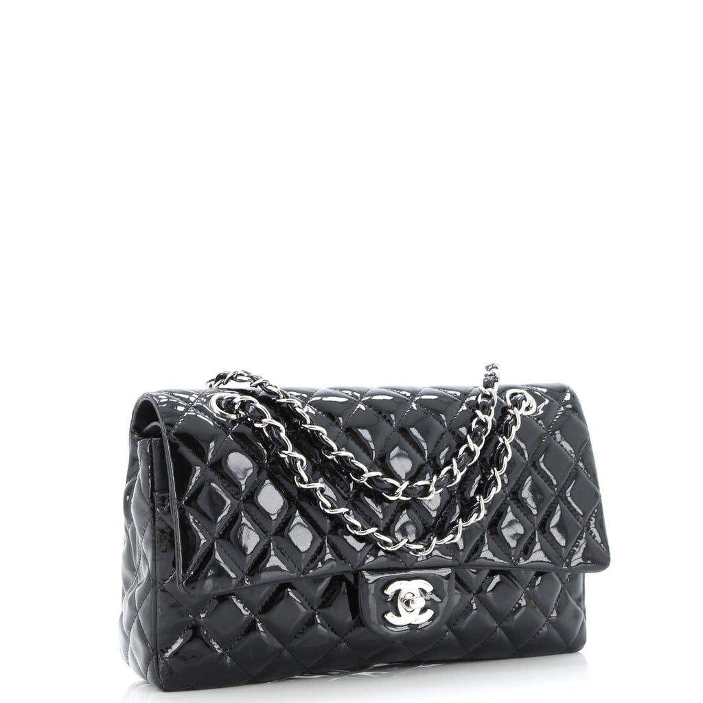 Classic Double Flap Bag Quilted Patent Medium