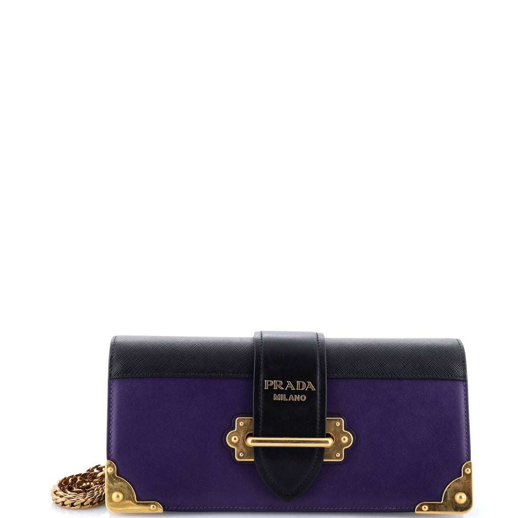Cahier Chain Clutch City Calf and Saffiano