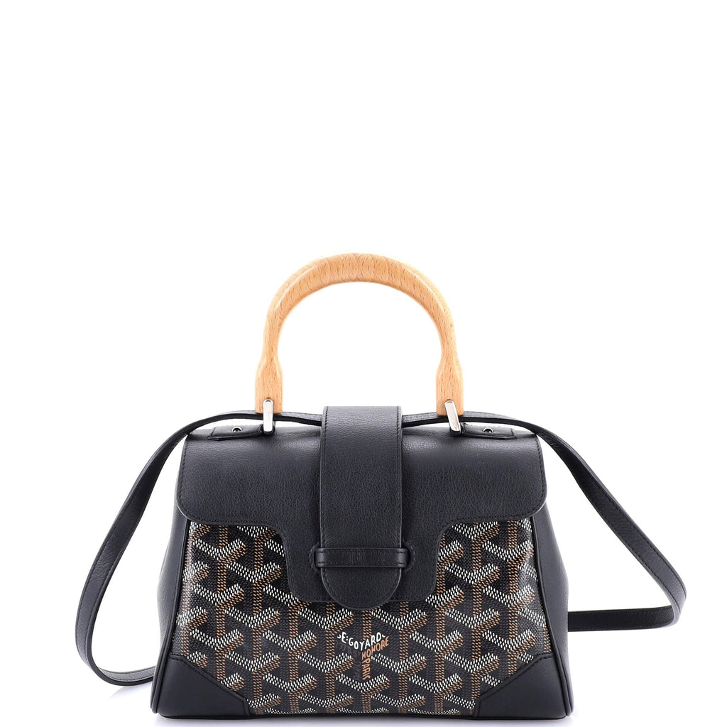 Saigon Top Handle Bag Coated Canvas with Leather Mini