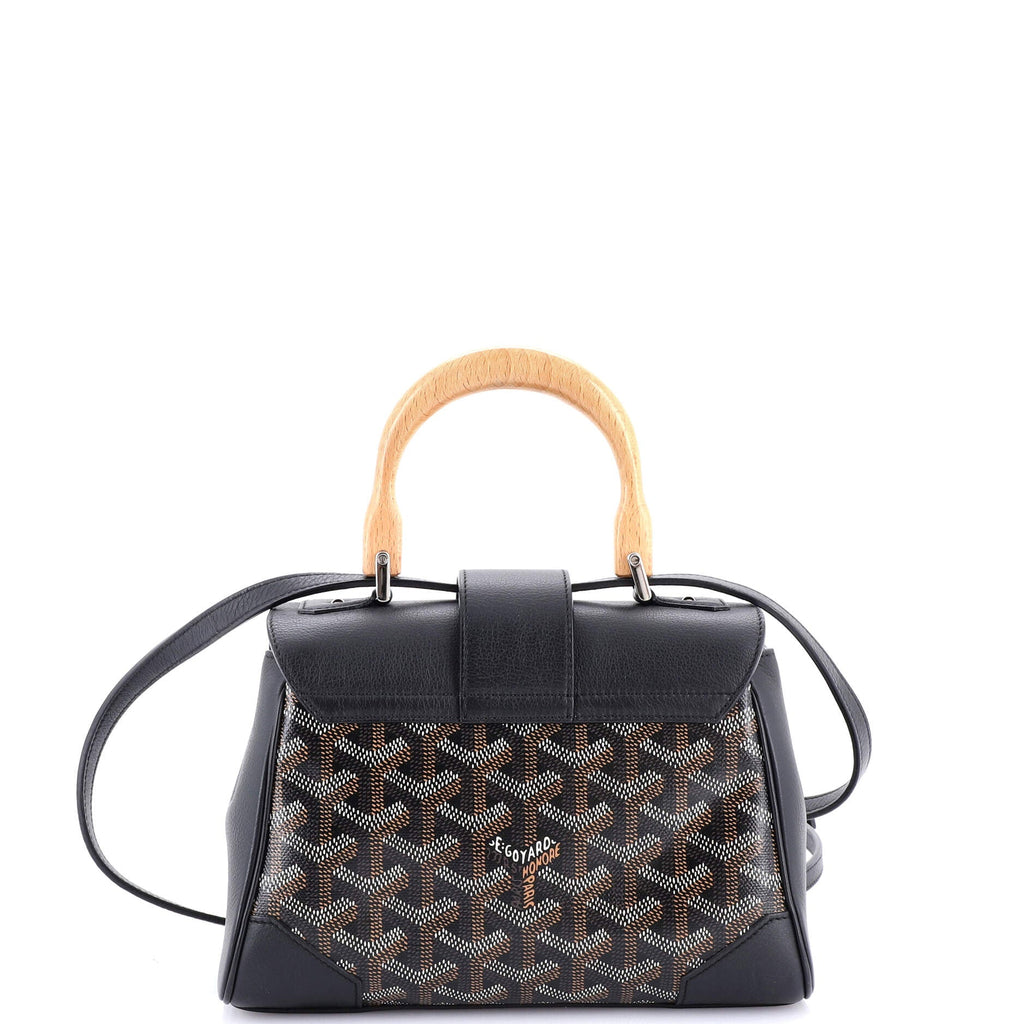 Saigon Top Handle Bag Coated Canvas with Leather Mini
