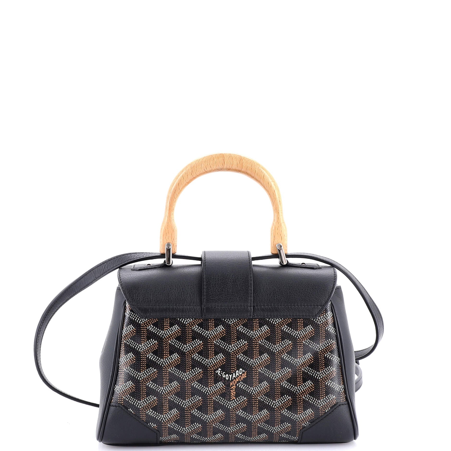 Saigon Top Handle Bag Coated Canvas with Leather Mini