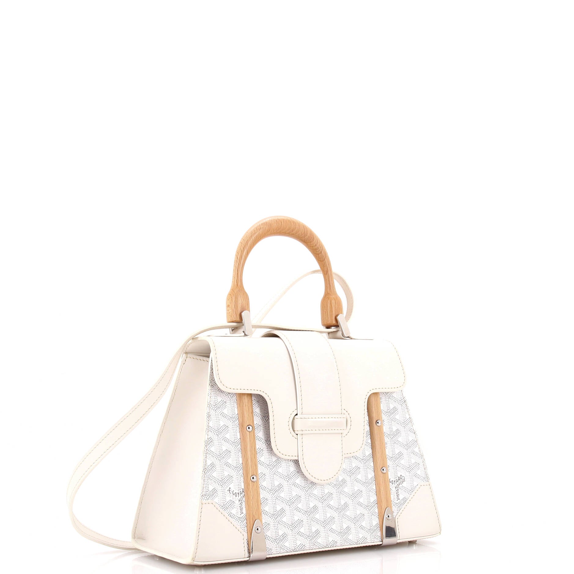 Saigon Top Handle Bag Coated Canvas with Leather PM