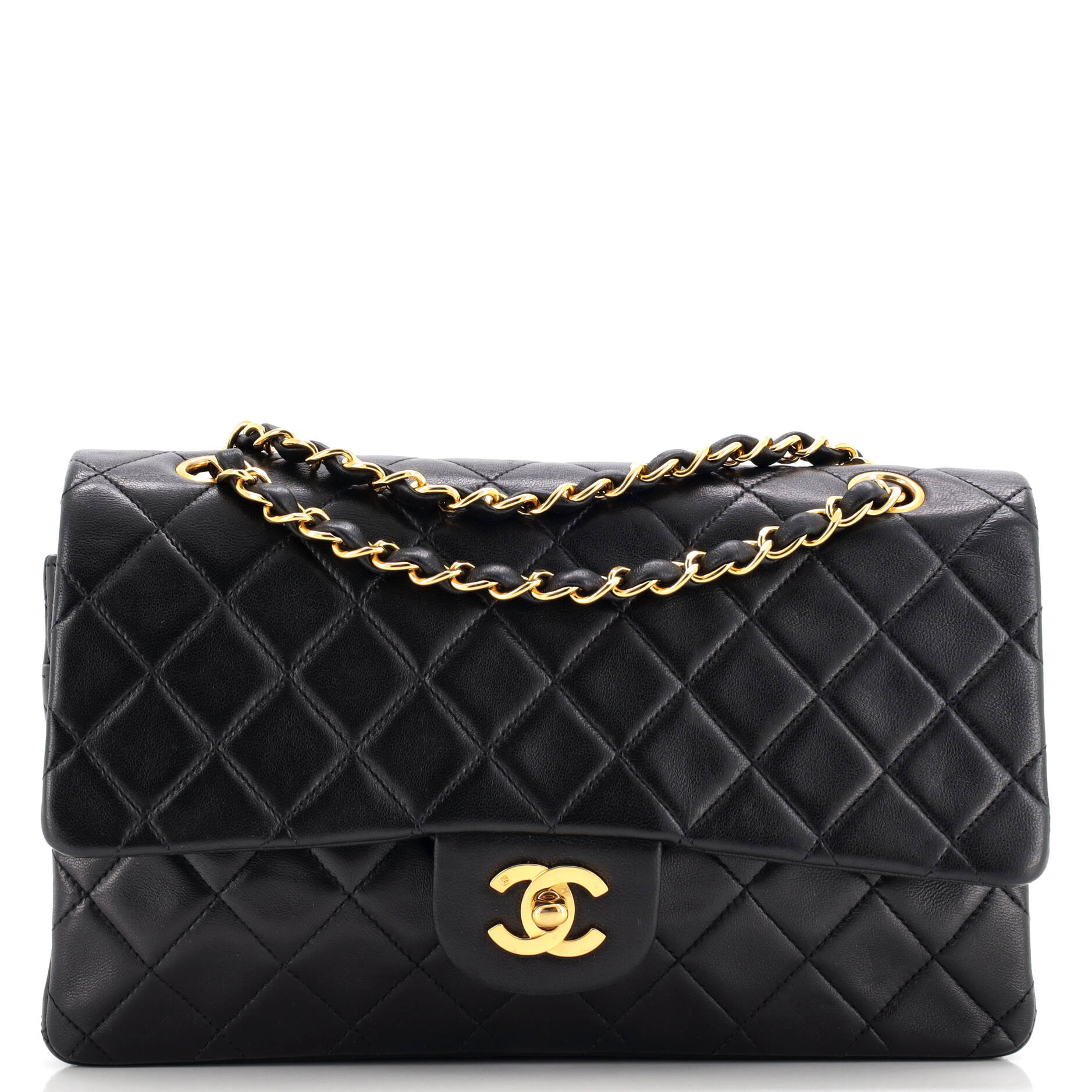 Vintage Classic Double Flap Bag Quilted Lambskin Medium