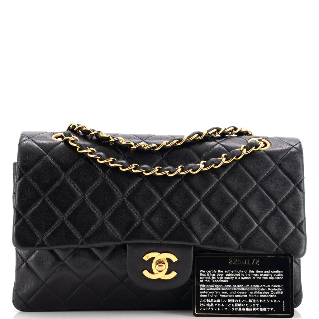 Vintage Classic Double Flap Bag Quilted Lambskin Medium