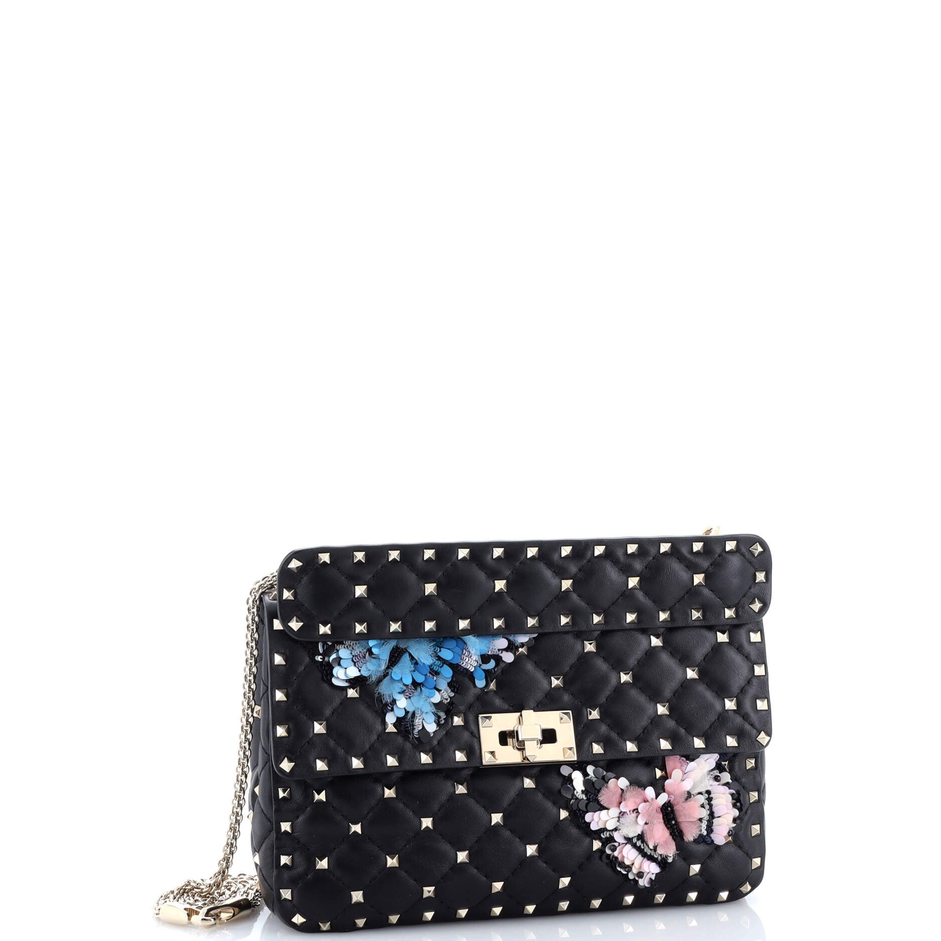 Rockstud Spike Flap Bag Embellished Quilted Leather Medium