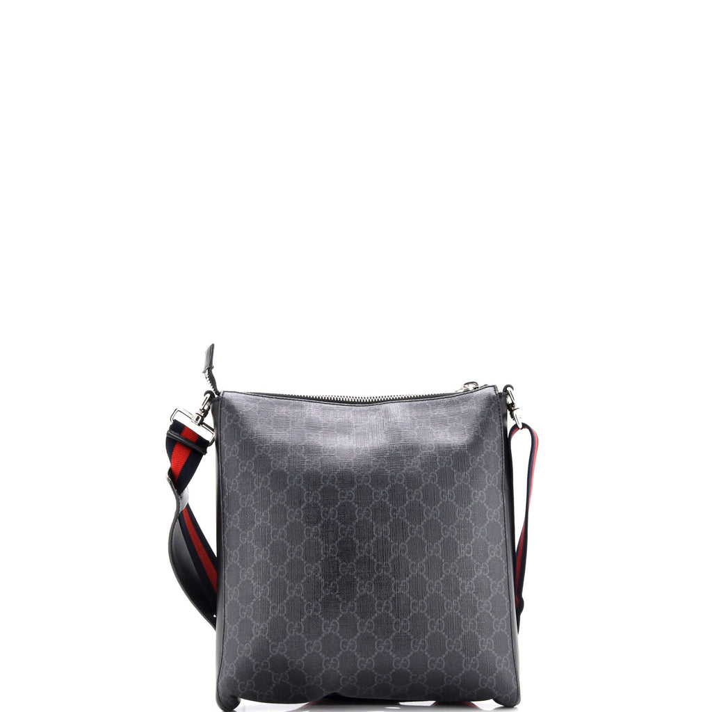 Night Courrier Zip Messenger GG Coated Canvas with Applique Small