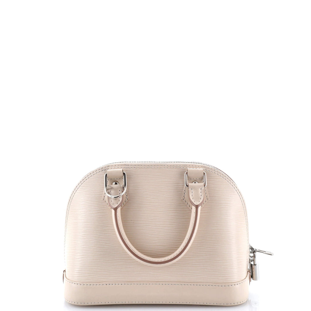 Alma Handbag Epi Leather with Logo Jacquard Strap BB
