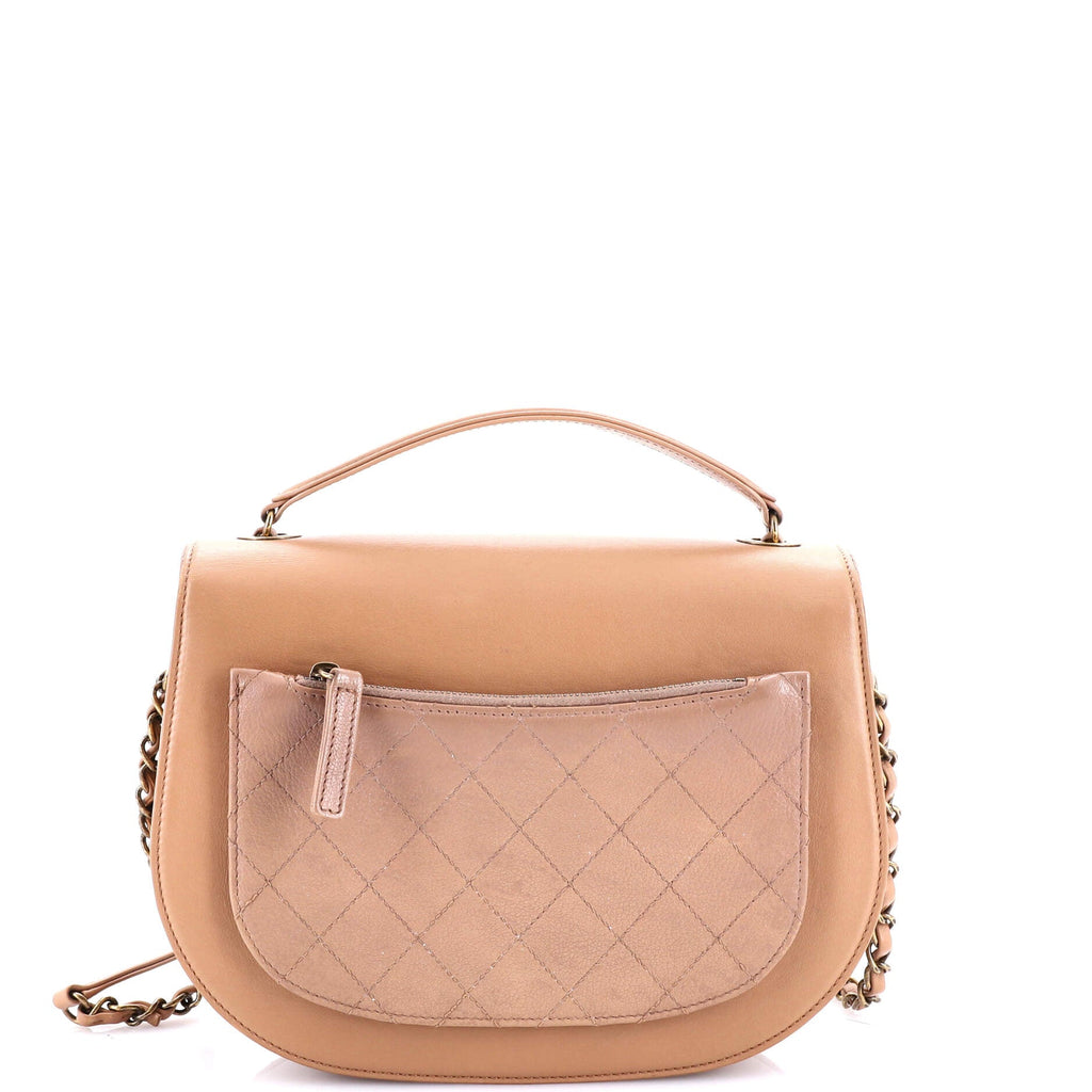 Coco Curve Flap Messenger Calfskin and Quilted Goatskin Small