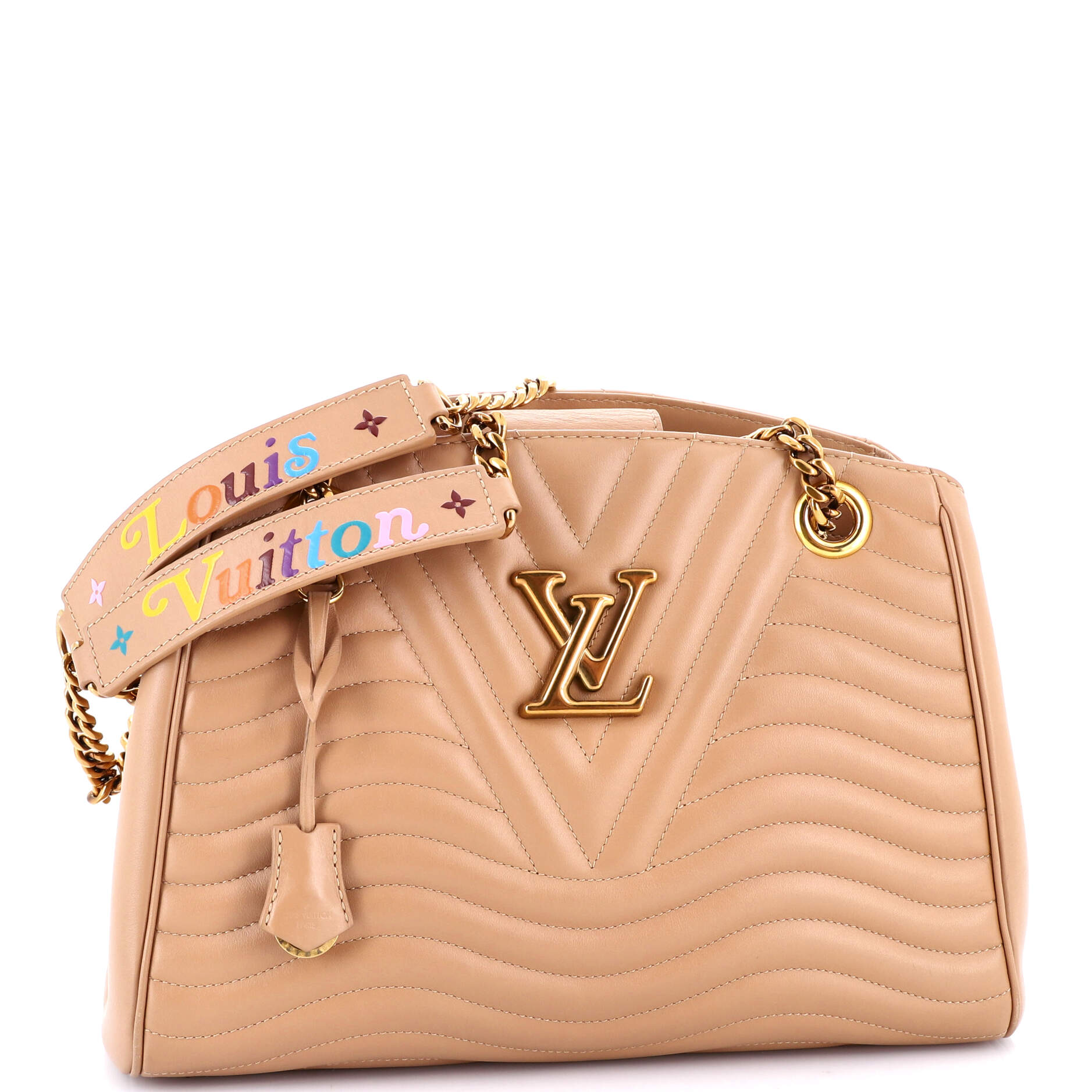 New Wave Chain Tote Quilted Leather