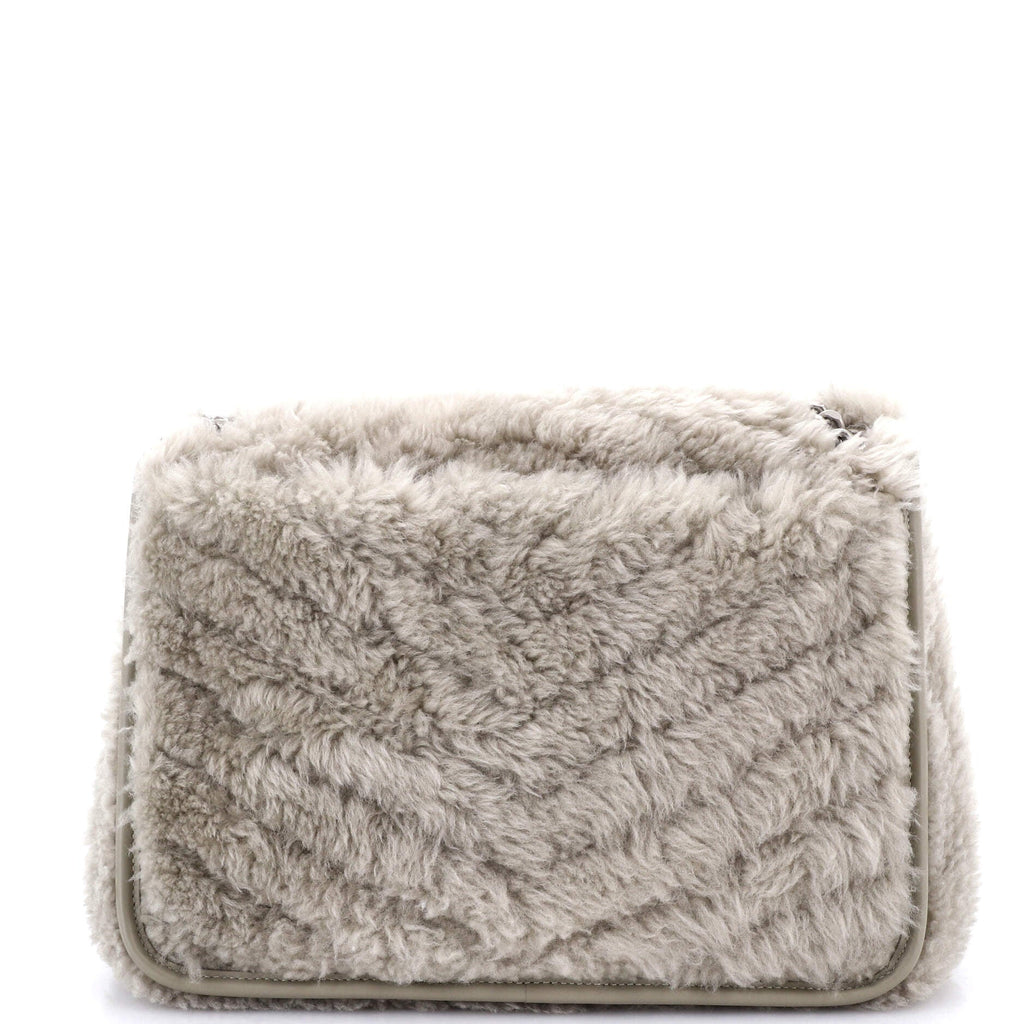 Niki Chain Flap Bag Matelasse Chevron Shearling Medium