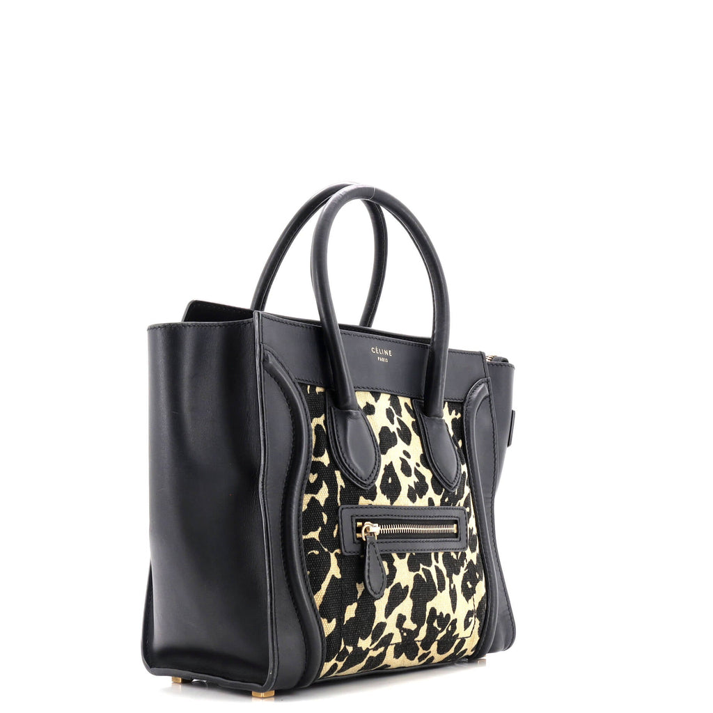 Luggage Bag Printed Canvas and Leather Mini
