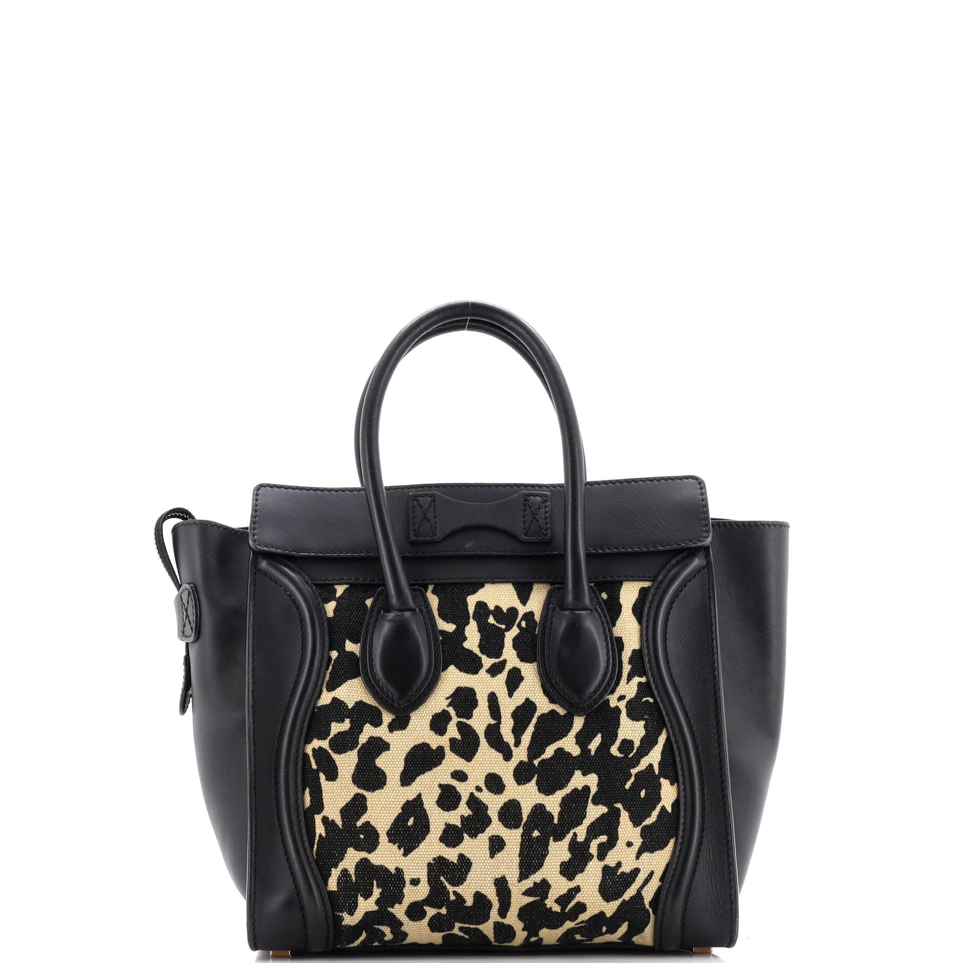 Luggage Bag Printed Canvas and Leather Mini