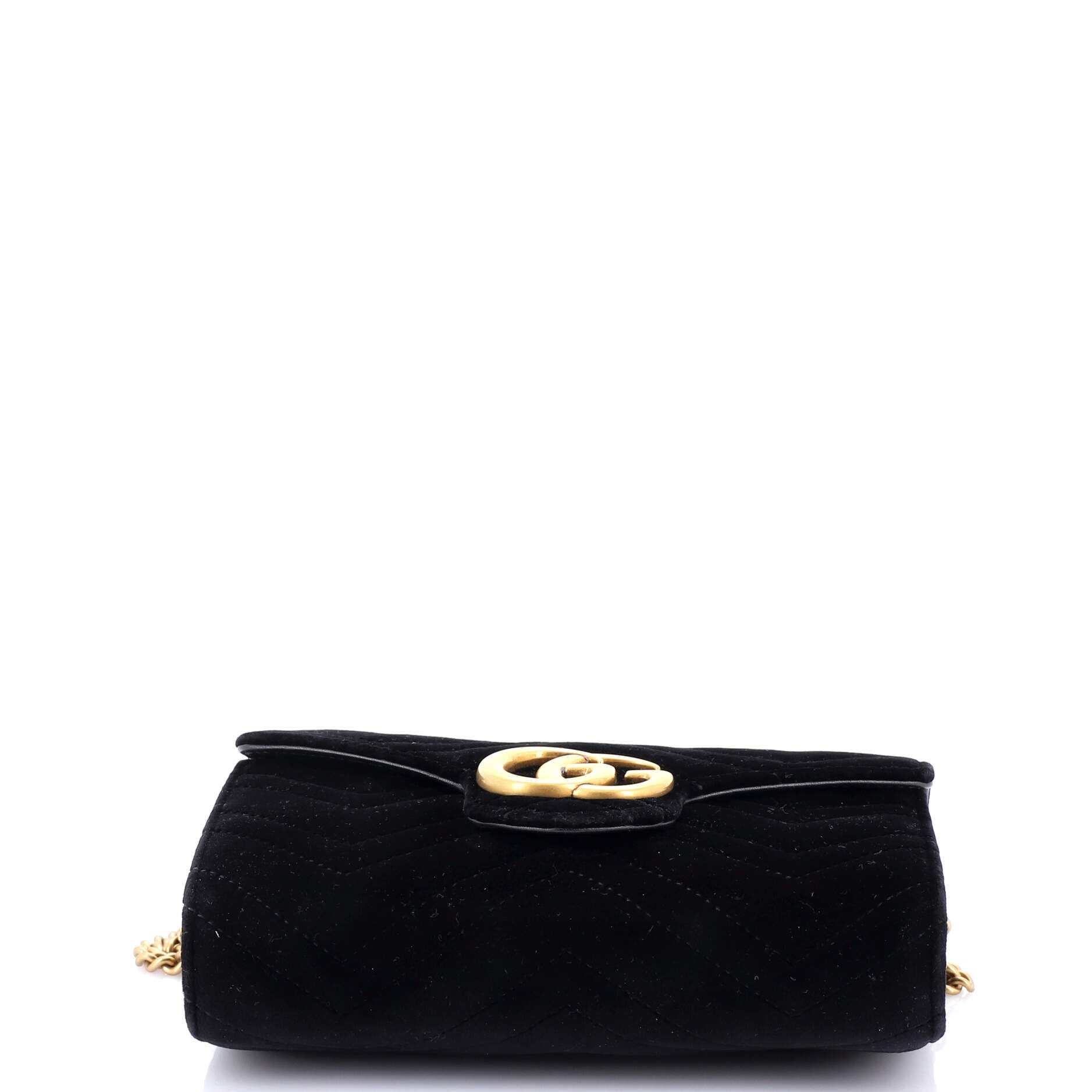GG Marmont Chain Wallet Matelasse Velvet Mini