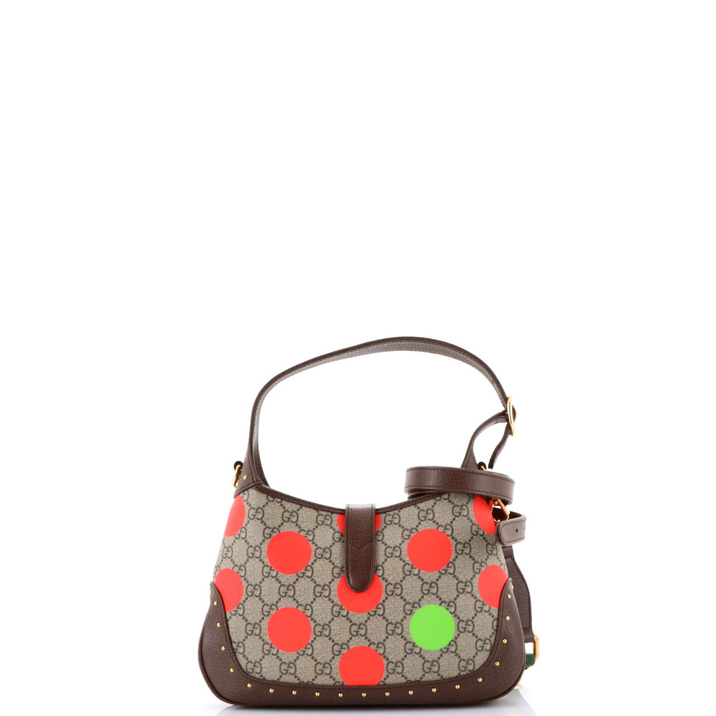 Jackie 1961 Hobo Studded Printed GG Coated Canvas Small