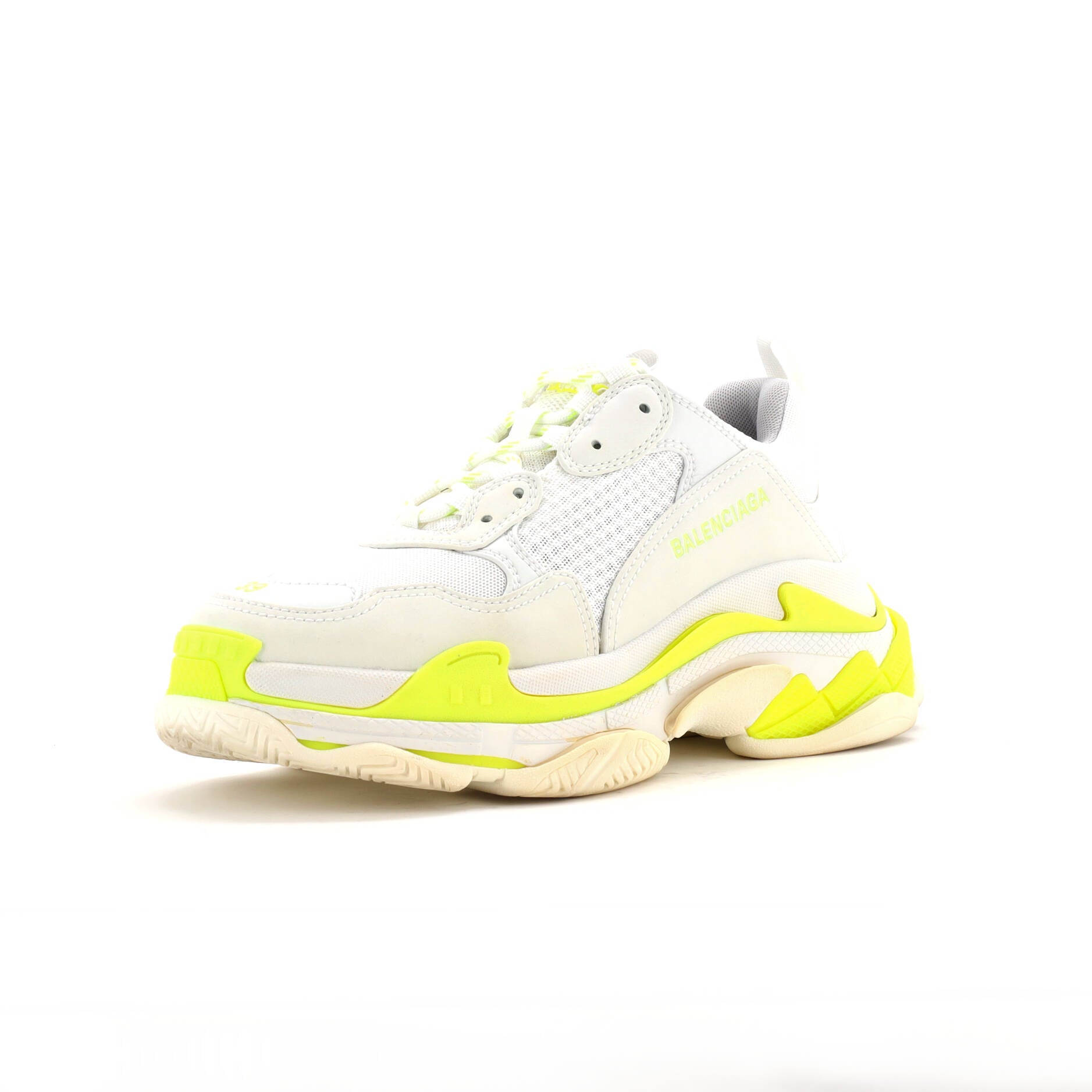 Men's Triple S Sneakers Fabric and Mesh with Faux Leather