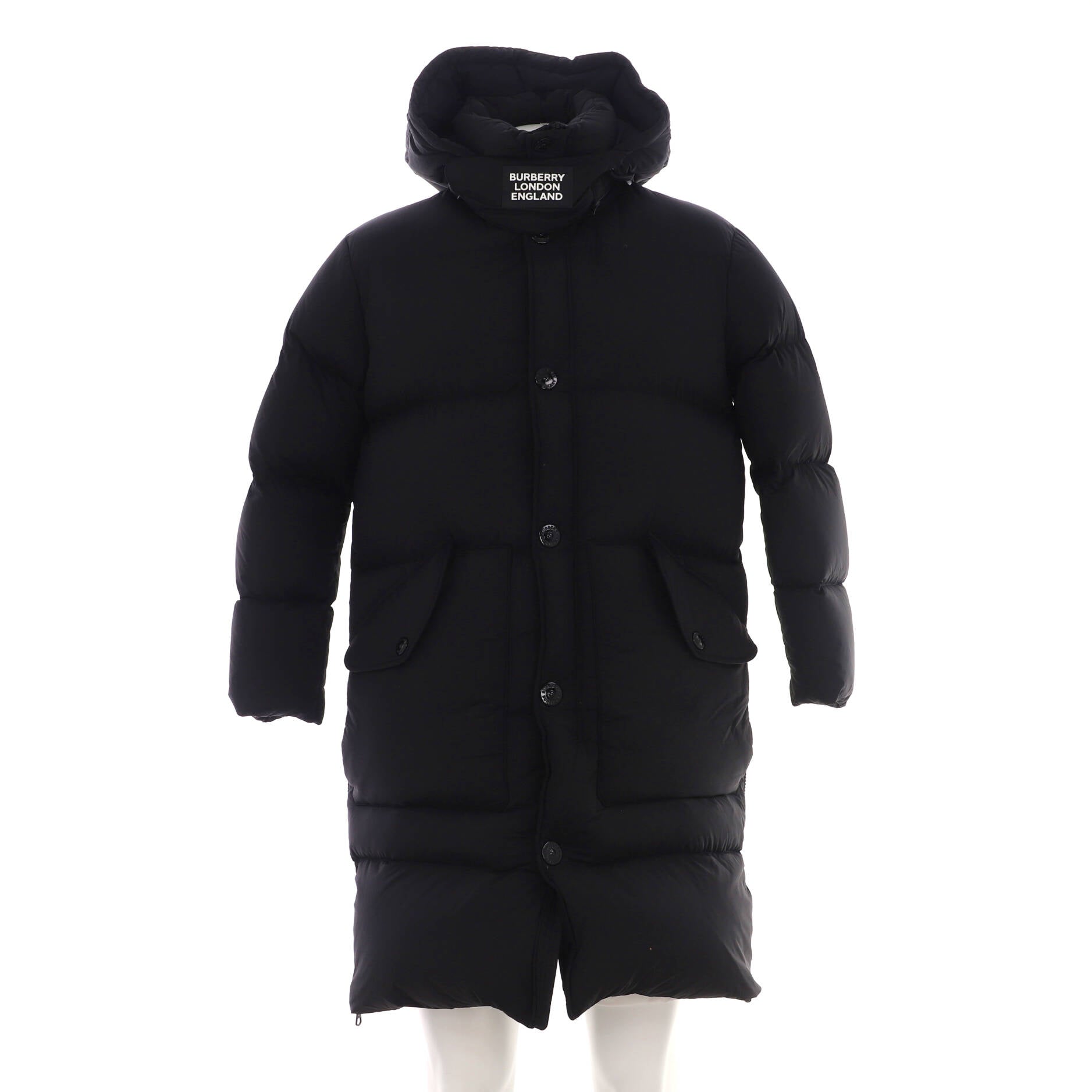 Men's Detachable Hood Oversized Puffer Jacket Quilted Polyamide with Down